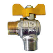 3/4" M/M T/H Gas Angle Ball Valve