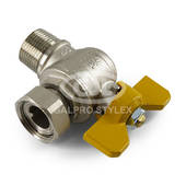  3/4" Swivel/M T/H Gas Angle Ball Valve