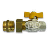 3/4" M/F Gas Ball Valve with F/F Mac Union