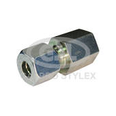 Steel Female Connector 8mm tube x 1/4" Female