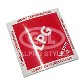 LPG Diamond Label Sticker