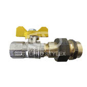 1/2" M/F Gas Ball Valve with F/F Mac Union